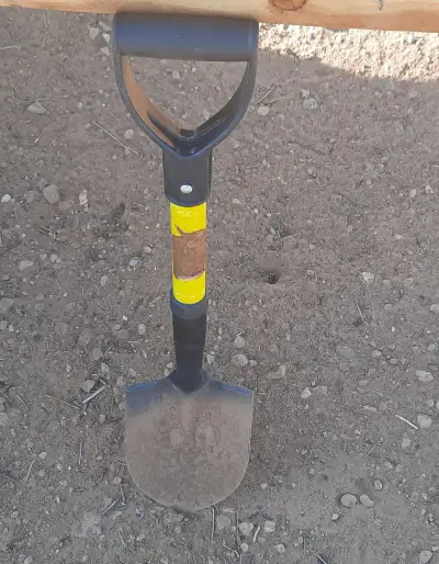 27 in. Round Nose Mini Shovel with Comfort Grip Handle