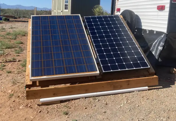 Mounted solar panels
