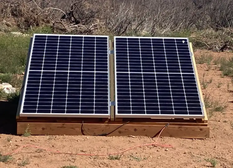 Mounted solar panels