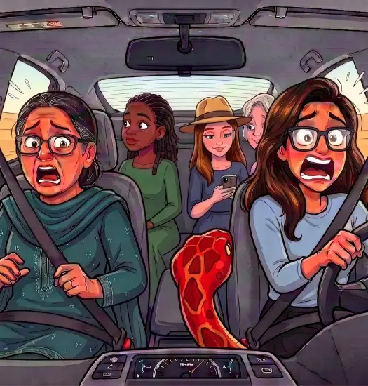 There's a snake in the car!