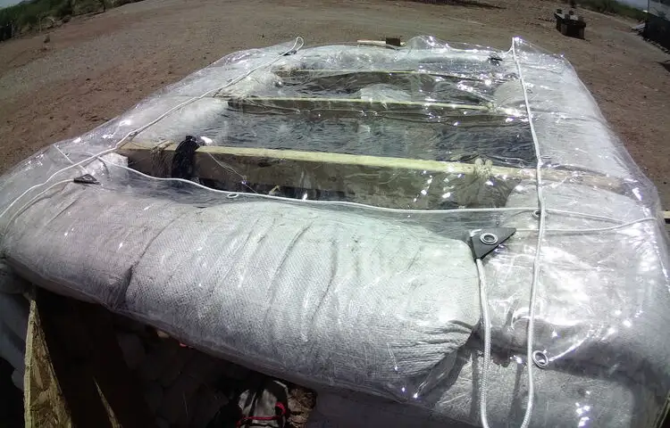 20 mil plastic over joists