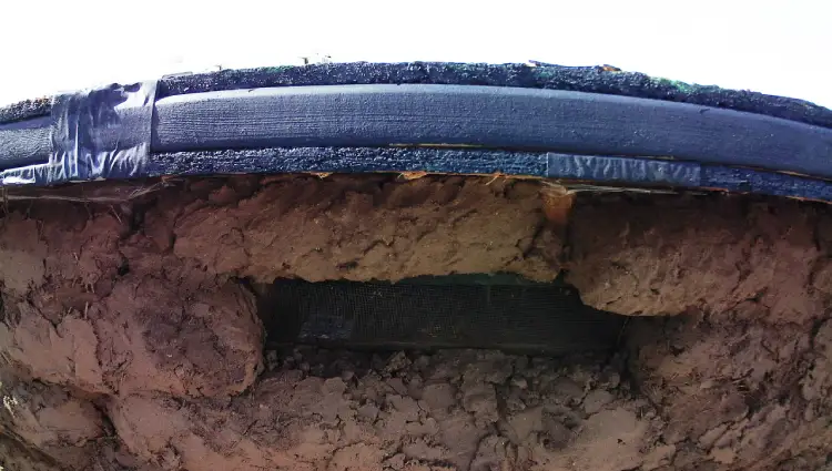 Window plastered in place