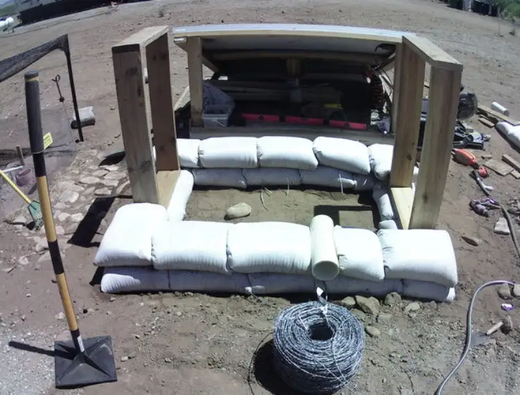 PVC pipe between courses