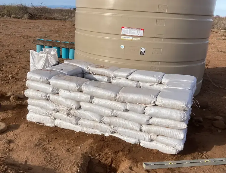 Sandbag wall