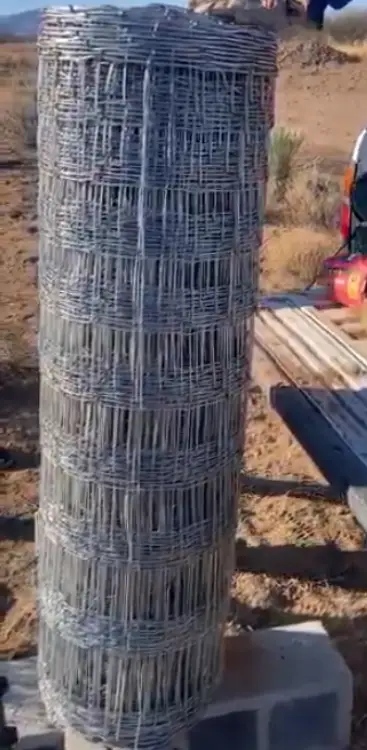 Large roll of field fencing