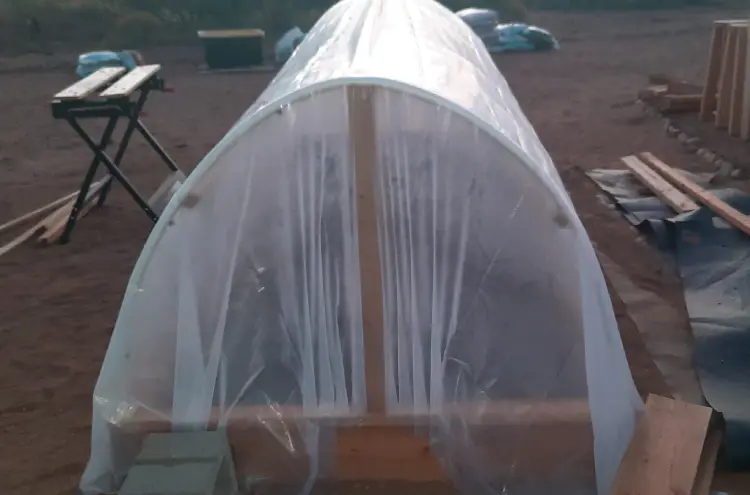 cleared and leveled area