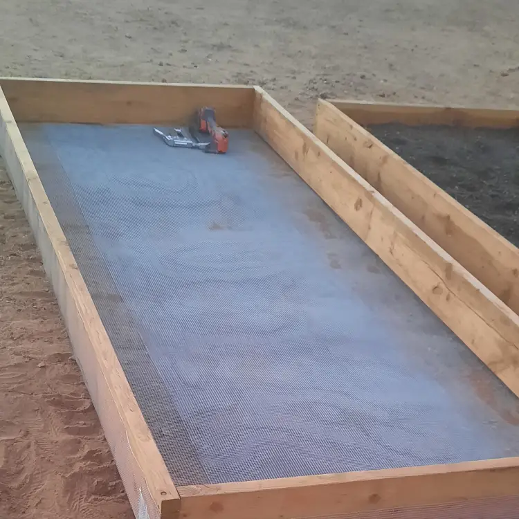 cleared and leveled area