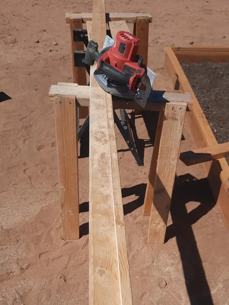 cleared and leveled area