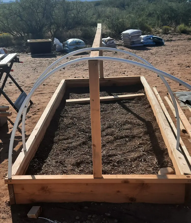 cleared and leveled area