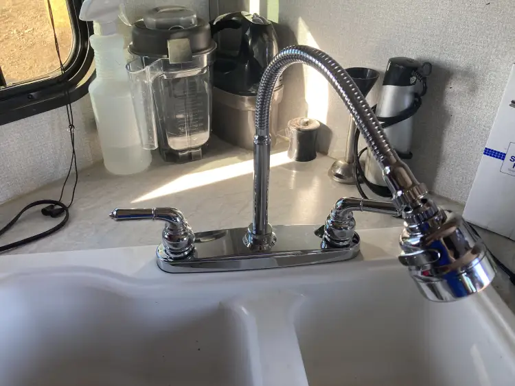 New faucet fully installed