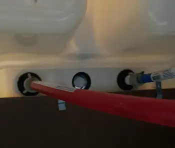 Under sink piping