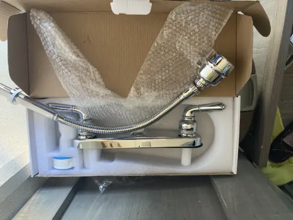 New faucet in the box