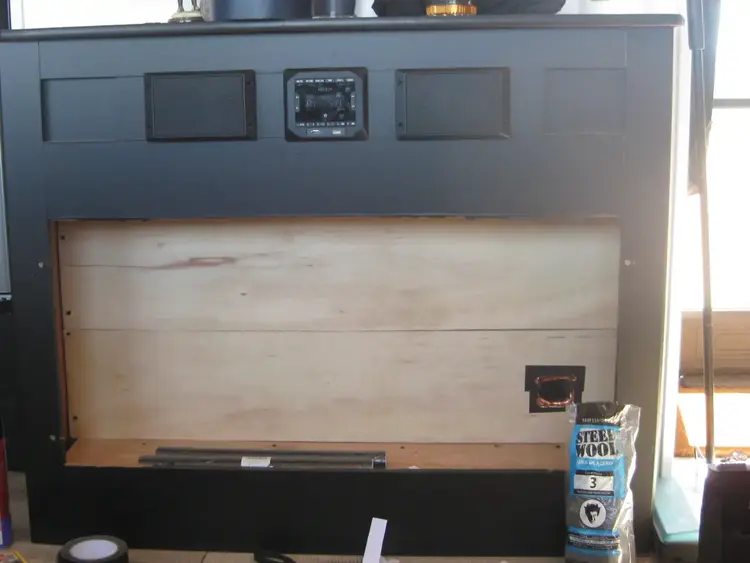 Shelf and back boards