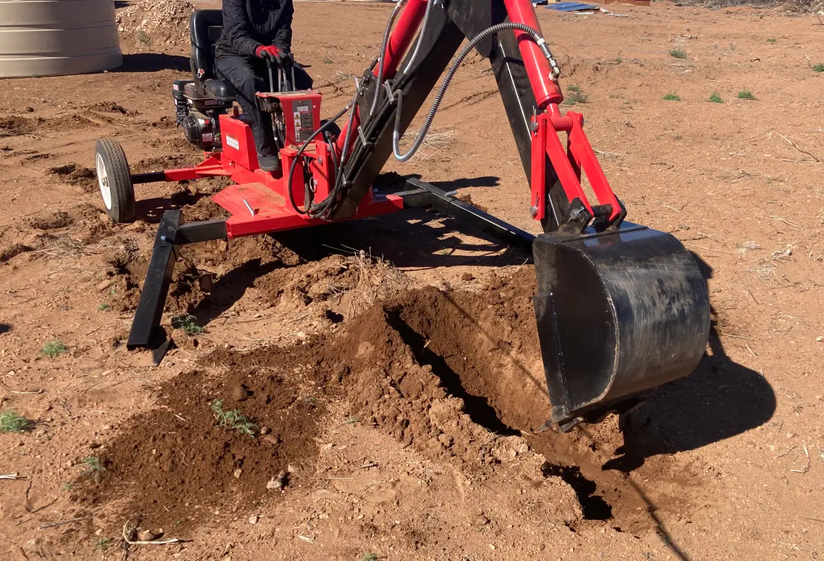 Backhoe Trench Start